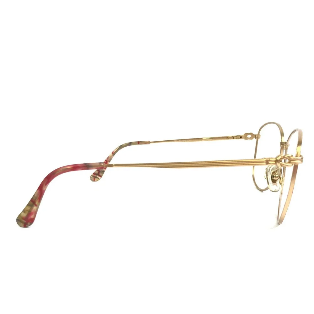 Vintage Gucci Eyeglasses Frames GG2299 LU4 Gold Pink Tortoise Square 53-16-130